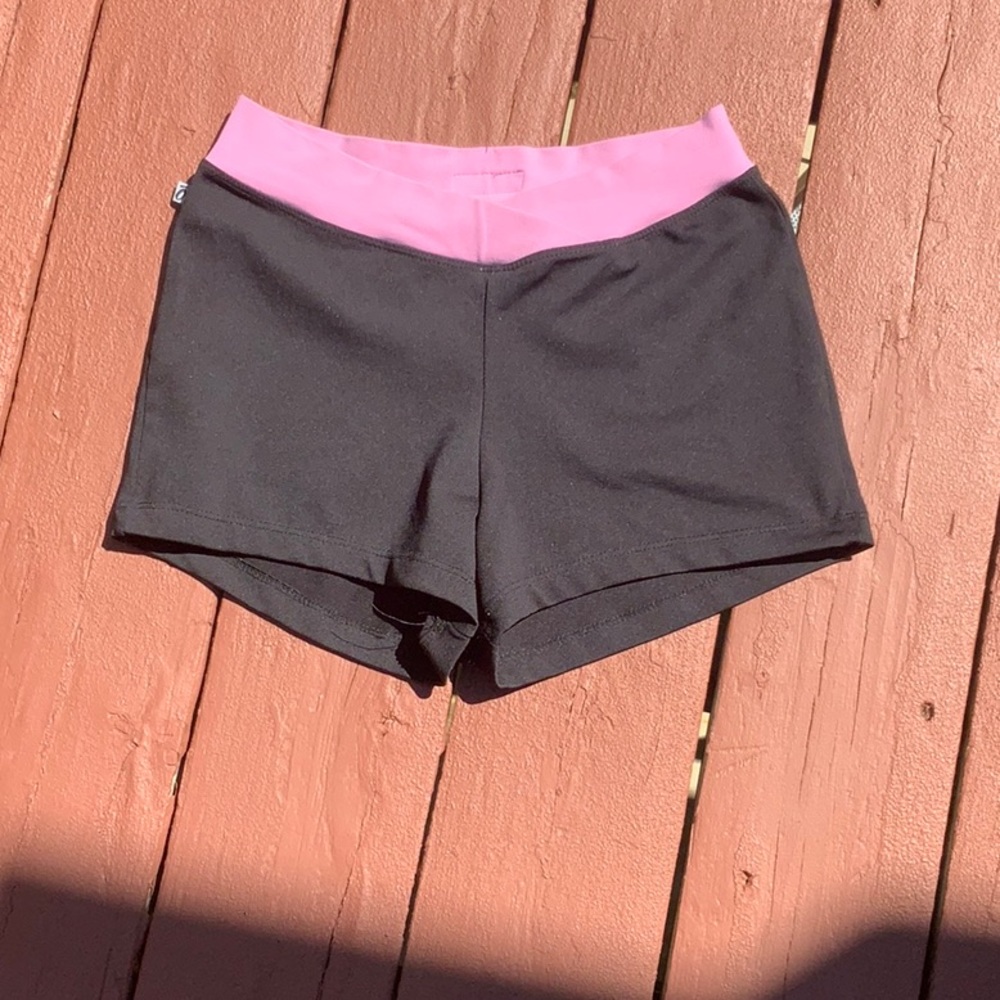OTOMIX ATHLETIC SHORTS, BLACK WITH PINK WAIST, M